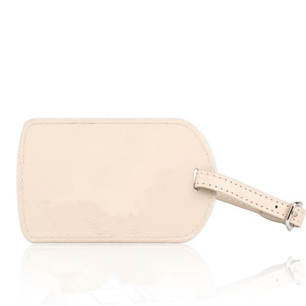 elegant leather luggage tag