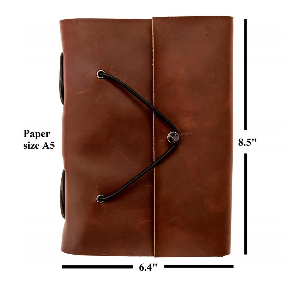 Couverture de carnet A5 en cuir véritable-7 Real Leather A5 Notebook Cover-7