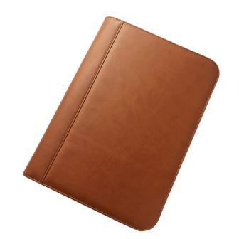 Portefeuille en cuir à glissière avec calculatrice