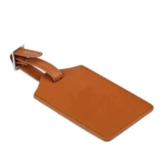 Étiquette de bagage en cuir