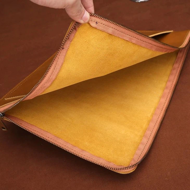 Zippered Genuine Leather Portfolio