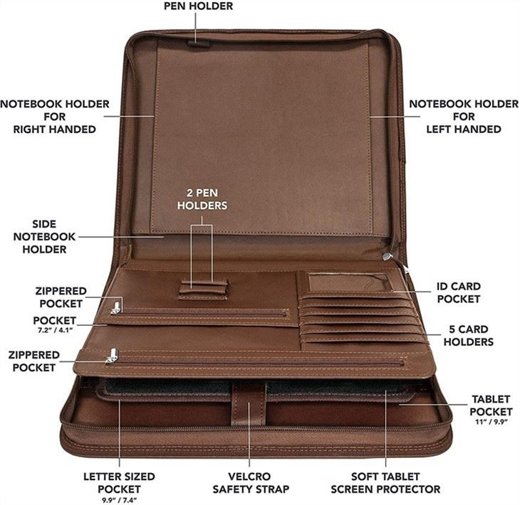 organizer padfolio ipad bag